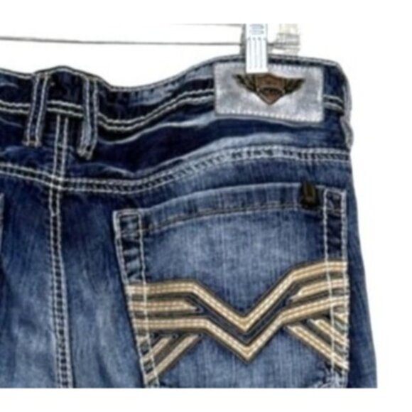 Buffalo David Bitton Dominik Straight Jeans Blue Mens Size 34x30 - Picture 3 of 9